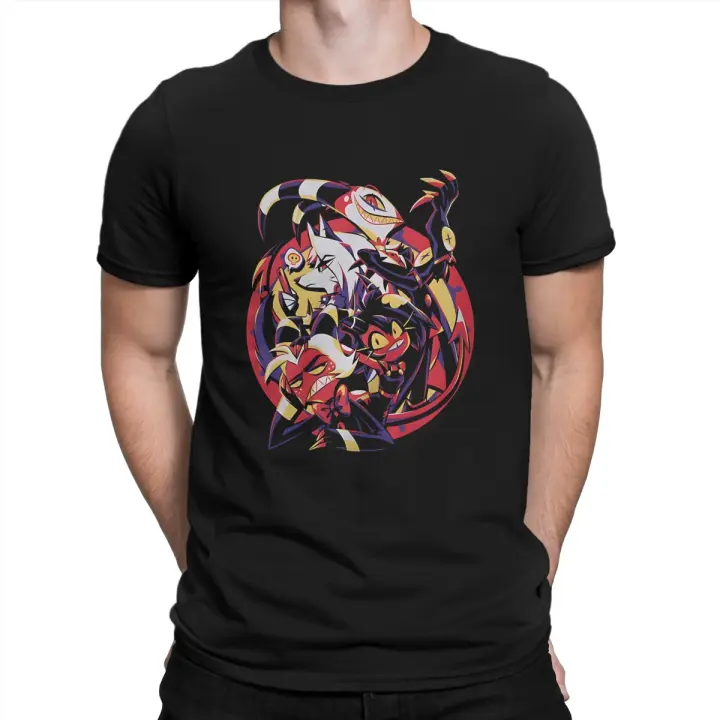 Camiseta Unisex De Algodón H-Helluva Boss Casual Con Estampado Manga Corta Cuello Redondo Prenda Transpirable Y Ligera Para Todas Las Estaciones - 1