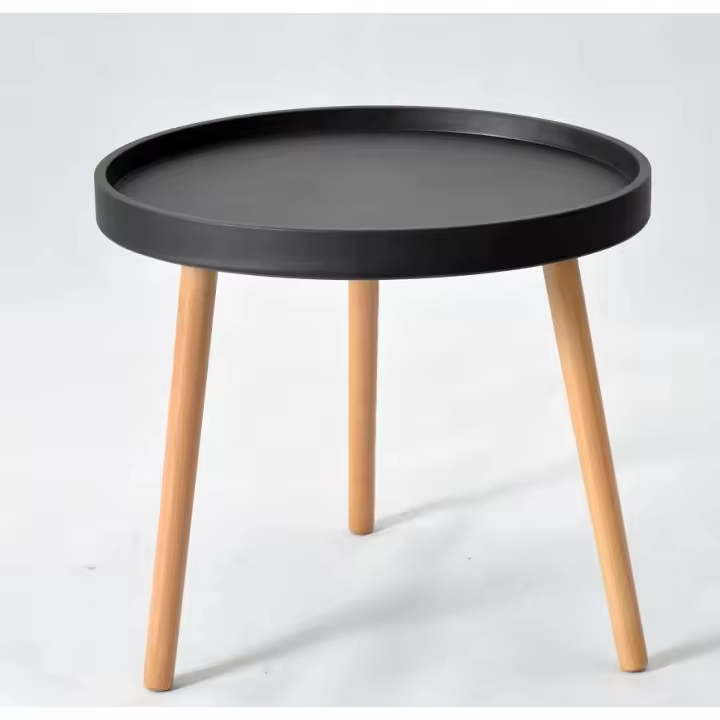 Mesa ANNIA ( M ), baja, madera, polipropileno negro - 1