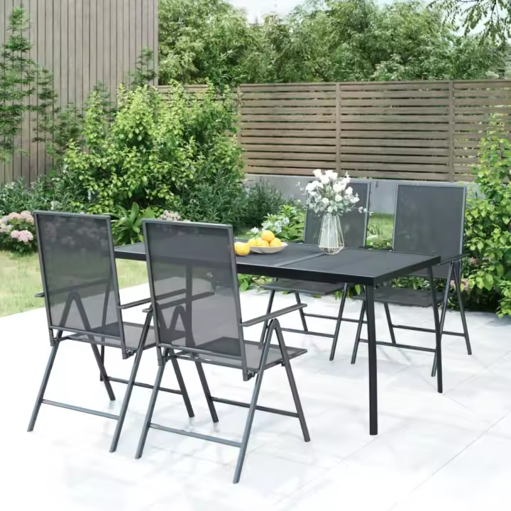 Mesa de Jardín antracita 165x80x72 cm Malla de Arce - 1
