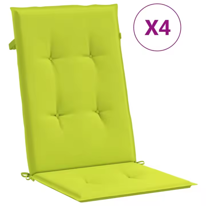 Soporte Silla de Jardín Alto 4 UDS lona verde 120x50x3cm - 1