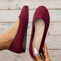 Zapatillas De Ballet Planas Para Mujer Confortables De Tejido Casual Slip on Oficina Barco Talla Grande Mocasines Redondas - details 20