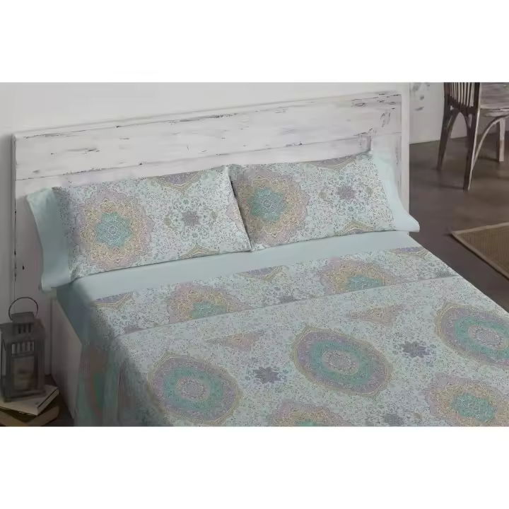 Burrito Blanco Juego de Sábanas Modelo 501 - Diseño Juvenil y Ajustable en Varios Colores - 1
