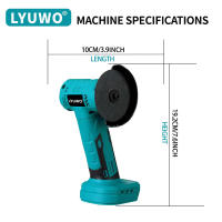 LYUWO 21V Mini Molinillo De Ángulo De Alta Potencia 3 Pulgadas Máquina De Pulido Y Corte Portátil Para DIY En El Hogar - details 1