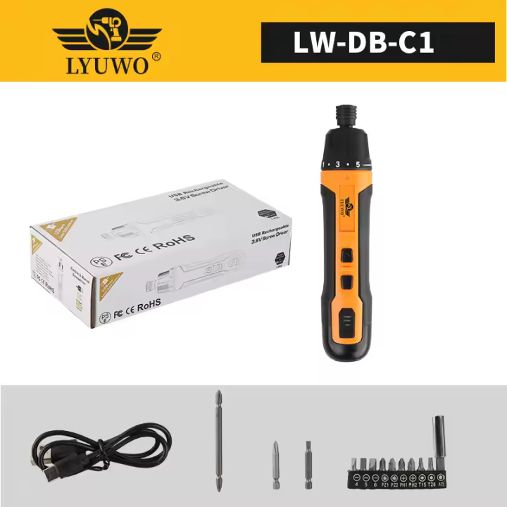 LYUWO Mini Destornillador Eléctrico Inalámbrico Recargable 1300mah Herramienta De Reparación Multifuncional Torque Desmontaje - 1