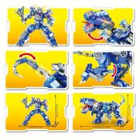 Bloques De Construcción 2en1 Dino Indominus Rex Jurrásico Modelo Mecánico Educativo Para Niños Set De Bloques Pequeños Compatible Con Lego - details 2