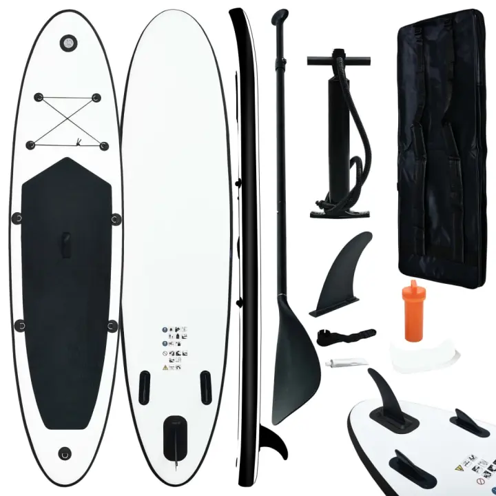 vidaXL Juego de Tabla de Paddle Surf Hinchable Remo Diversión Mar Color Negro,  Verde,  Azul y mas - 1