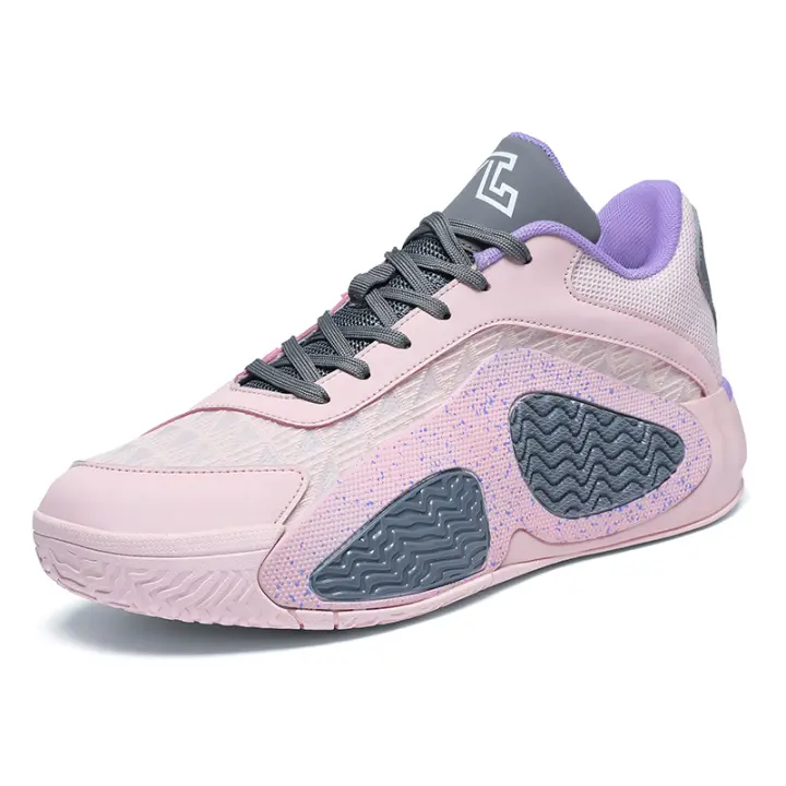 Zapatos De Baloncesto Tatum Segunda Generación Para Hombres Color Rosa Con Anillo De Fricción Suela De Alta Rebound Transpirables Para Deportes - 1