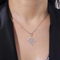 Collar con nudo de bruja para mujeres y niñas, nudo celta irlandés, pentagrama de la trinidad, cruz Ankh, nudo de la trinidad, triquetra, collar vikingo, amuleto pagano, joyería wiccan, regalo - details 0