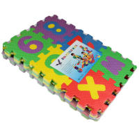 36pcs Multi-Colored Children's Training Puzzles with Alphabets and Numbers Play Mat for Floor Protection Training 12 x 12cm - details 0