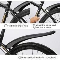 Guardabarros De Bicicleta Para Montaña 26-29 Pulgadas Protector De Rueda Delantera Y Trasera Guardafuente MTB Quick Release - details 1