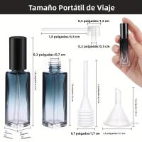 5PCS Botellas De Perfume De Vidrio Recargables De 0.34 Oz Alta Calidad Para Viajes Y Amortiguadores De Cosméticos Regalo Gratis - details 1