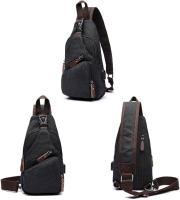 Mochila bandolera de lona, mochila informal para hombre y mujer, ideal para actividades al aire libre, ciclismo, senderismo, viajes, pesca, compras y trekking. - details 0