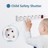 LIYSET Regleta alargador de 2/3/4/5/6 enchufes con cable de 1.5/3/5 metros e interruptor. Color Blanco - details 4