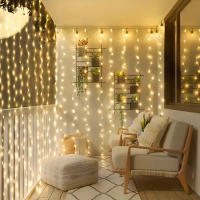 Luces De Encaje LED USB Con Control Remoto Decoración De Festival Para Dormitorio Y Exterior Luces Faeirinas Colgantes Para Ventanas - details 2