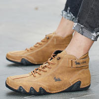Zapatos De Cuero Para Hombre Moda Casual Comodidad Exterior Caminar Botas De Tobillo Lujo Zapatos Casuales 2023 Antideslizantes Impermeables Talla Verdadera - details 7