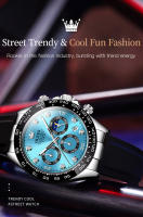 Reloj De Lujo Para Hombre OLEVS Cronógrafo Resistente Al Agua Luminoso Reloj Deportivo De Marca Top Con Fecha Y Fase De La Luna Material De Correa De Goma Y Caja De Acero Inoxidable - details 10