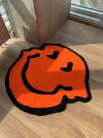Alfombra Suave De Acrílico Tejida a Mano Diseño Sonriente Torcido Decoración Para Habitación Y Baño Alfombra Fluffy Independiente - details 9