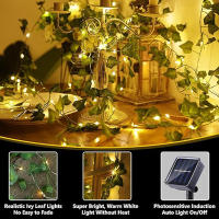 Luz De Cadena LED De Téramica Solar 2/5/10M Con Hojas De Maple Para Exterior Decoración De Jardín Y Boda Guirnalda De Luces Faeiras - details 0