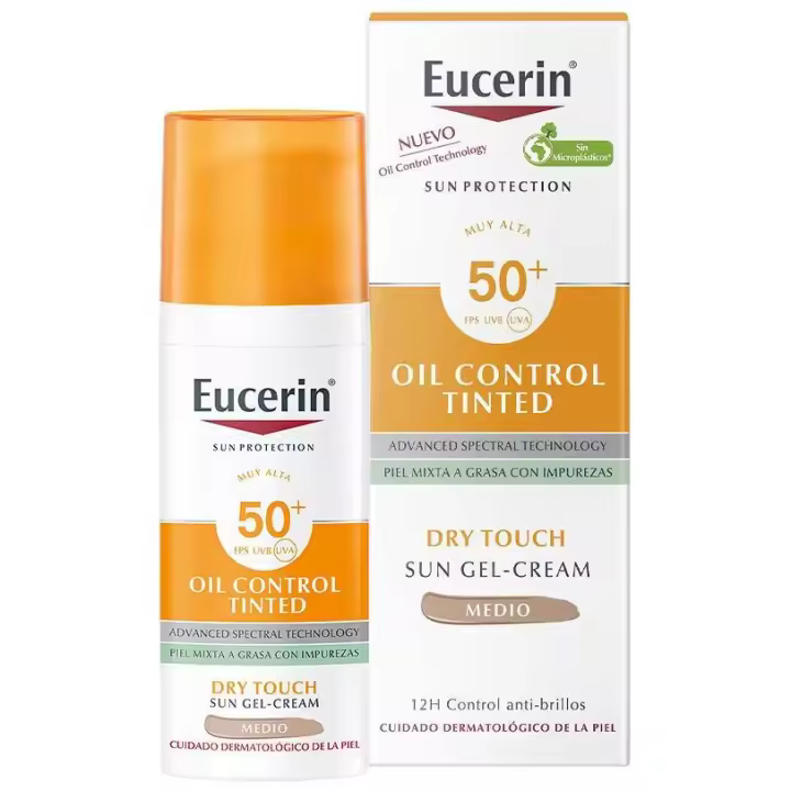 Sun Protection Oil Control Dry Touch Gel-Crema Con Color Spf50+ #Medium 50 Ml - 1