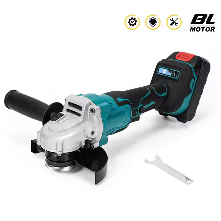125MM Brushless Electric Angle Grinder Variable Speed for Makita 18v Battery Grinder Cutting Machine Woodworking Power Tool - 1