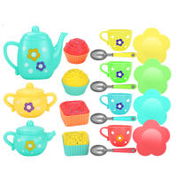 Juego De Té Educativo Temprano Para Niños Con Donuts De Playa Y Tazas Juguetes De Cocina Seguros Para Niños Con Sauceras Y Tazas Llanas Para Juego De Pretensión - details 4