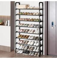 Estante De Zapatos Metálico Multicapa Espacioso Y Simple Estante De Zapatos Negro Organizador De Zapatos Para El Hogar - details 10