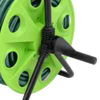 vidaXL Carrete de manguera de pie con set racores PVC verde 0,75" 20 m - details 4