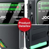 Radio JOC TG-66 Negras FM AM SW operada por batería, altavoz incorporado, soporte de Radio, búsqueda automática Nuevo , ENVIO 24H - details 16