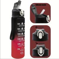 Botella De Agua Para Deportes Con Tapa De Desbloqueo Y Absorbedor De Tiempo Antirotura Y Fácil De Transportar Ideal Para Aventuras Al Aire Libre - details 6