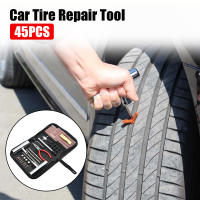 Kit De Reparación De Neumáticos Para Coche Y Motocicleta Herramienta De Estornudado 45 Piezas Accesorios De Automóvil Set De Tornillos Para Neumáticos - details 0
