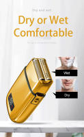 Afeitadora Eléctrica Kemei Para Hombres Cuchilla Doble Recargable Corte Flotante Afeitadora De Barba Y Rostro Con Trimmer De Pelo - details 4