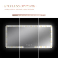 Espejo De Visera De Coche HD Con LED Y Pantalla Táctil Ajustable Y Luz Dimmable USB Recargable Dos Colores Espejo De Maquillaje Para Interior Del Automóvil - details 2
