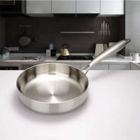 Sartén De Frying Pan De Acero Inoxidable 316 Antiadherente Para Estufa De Gas Y Cocinador Inducción Cocina Ecológica 28cm - details 0