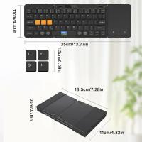 Teclado Plegable De Viaje Con Touchpad Y Pantalla Bluetooth Multidevice Para Windows iOS Android Teclado Plegable Con Touchpad - details 8