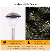 2pcs Luz Solar Exterior Decorativa Impermeable Para Jardín Villa Luz De Suelo Para Ambiente De Casa Decoración De Jardín - details 1