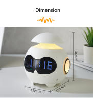 Lámpara Creativa Con Alarma Digital Y Música Bluetooth Luz De Noche LED Para Decoración De Habitación Infantil Regalo De Cumpleaños - details 10