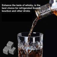 Juego De 9 Piedras De Escocés Para Whiskey Inodoro De Granito Reutilizables Cubos De Hielo Mejor Regalo Para Padre Y Esposo - details 2