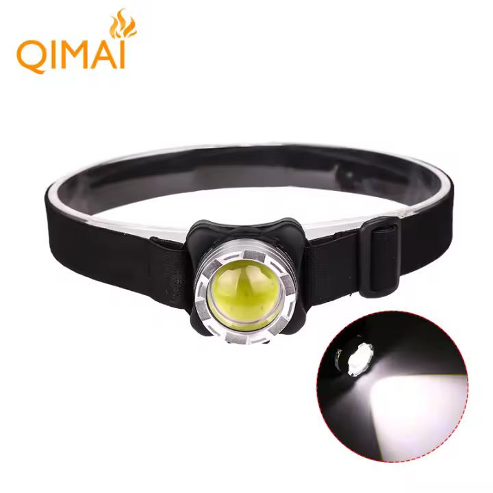 Faro delantero COB de luz potente con carga USB, ligero, mini, montado en la cabeza, para pesca nocturna al aire libre, ciclismo, iluminación impermeable. - 1