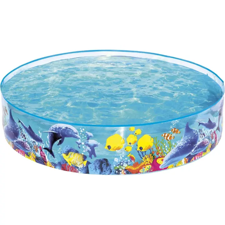 Piscina Infantil para Niños Animales Marinos Redonda 183 cm  Transparente – Bestway - 1