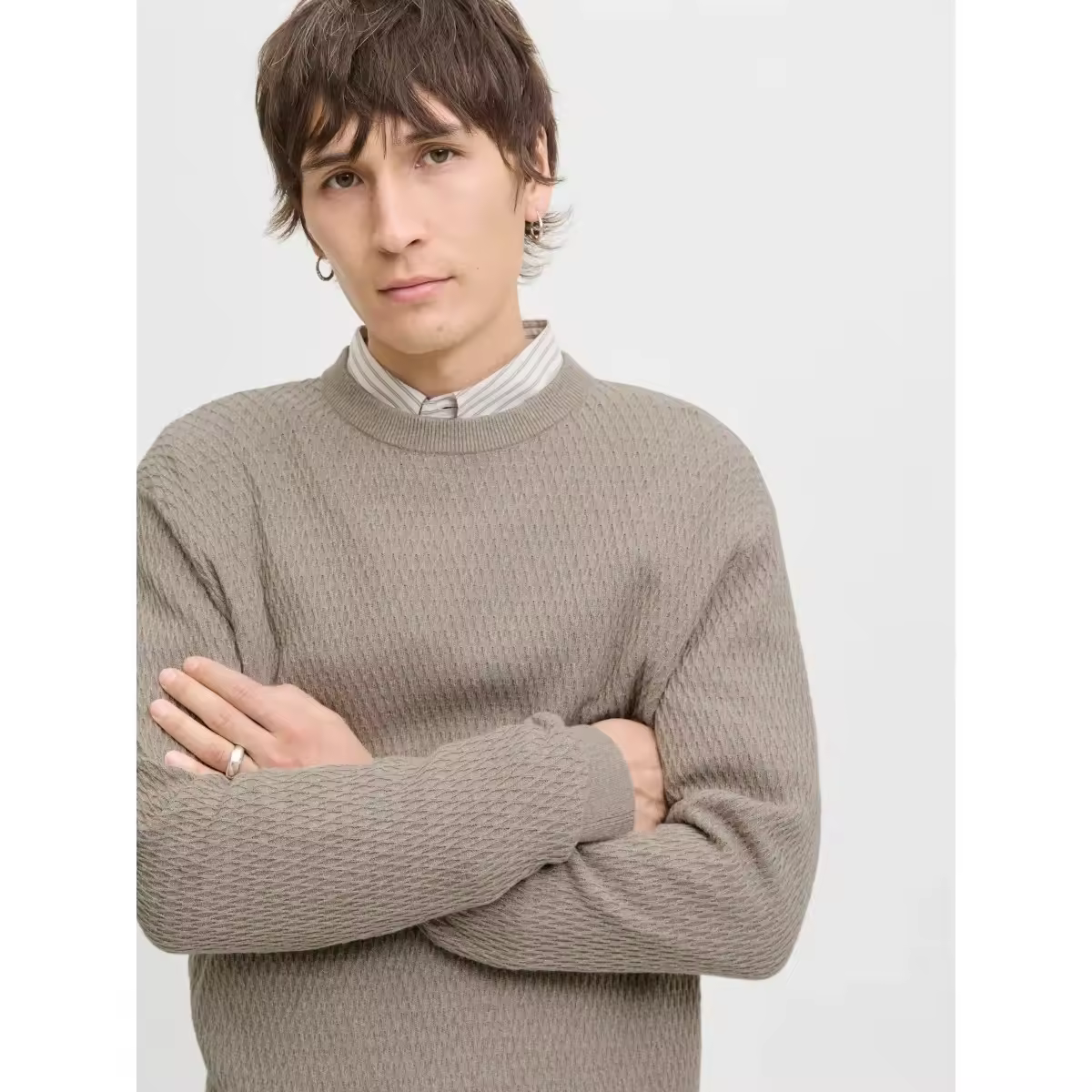 Jersey Jack & Jones Reagan 12283381 beige (Greige) - details 2