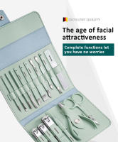 Juego De 12-16 Piezas Cortauñas De Acero Inoxidable Con Bolsa Plegable Kit De Manicura Herramientas De Belleza Para El Rostro Y Cuidado De Uñas - details 0