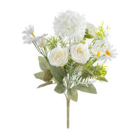 Bouquet De Flores Artificiales De Seda Rosa Y Crisantemo Para Bodas Decoración De Hogar Navidad Arco De Jardín Regalo DIY Venta Al Por Mayor Y Menor - details 5