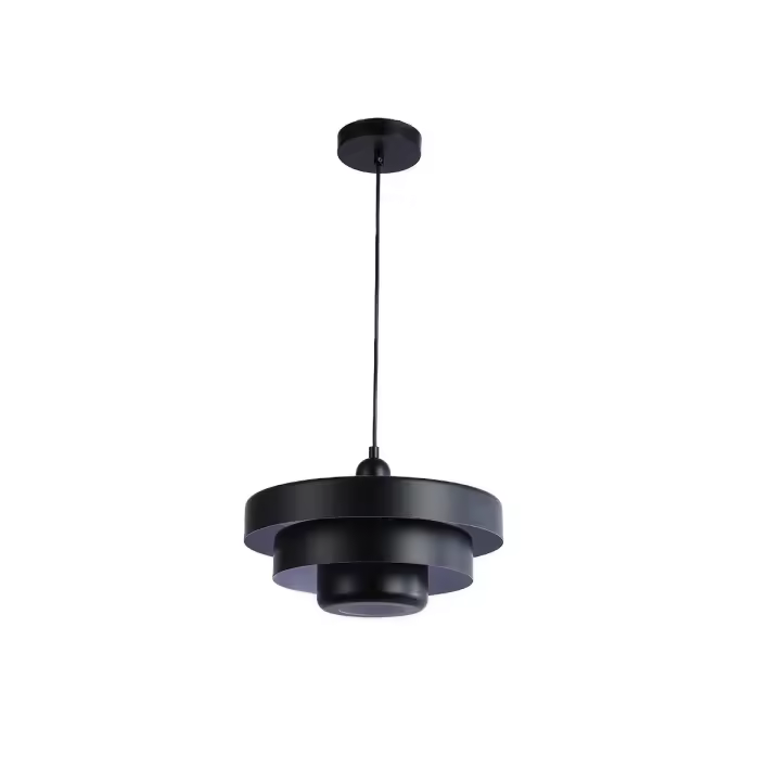 ALPINALUZ Lámpara colgante mid-century, metalico, 1 luz, pantalla de 3 capas "HELIAS", E27, D350mm. - 1