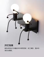 Lámpara De Pared Creativa Y Moderna Con Muñecos Nórdica De Metal Para Iluminación De Dormitorio Y Sala De Niños Y Bebés - details 15