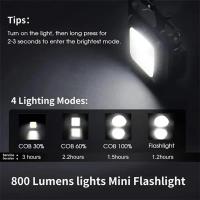 Linterna LED Mini Multifuncional De Llave De Camping Con Luz De Trabajo Recargable Por USB Para Pesca Y Senderismo - details 3