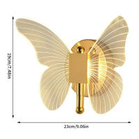 Lámpara De Pared Mariposa Luces Modernas Minimalistas Nórdicas Para Sala De Estar Dormitorio Pasillo LED Iluminación Interior - details 12
