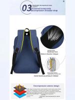 Mochila Unisex Grande De Viaje Simple Y Moda Para Estudiantes Y Computadoras Con Gran Capacidad Bolsillos Internos Y Exterior Cierre De Cremallera - details 4
