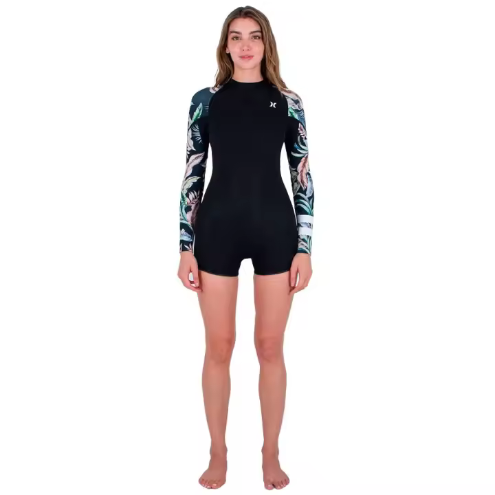 Hurley Traje De Neopreno Con Cremallera Frontal De Manga Corta Advantage - 1