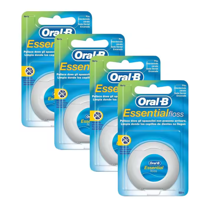 Oral-B | Essential Floss Seda Dental Menta, 4 Unidades de 50 Metros - 1