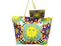 MEJORADA Bolso de Playa Grande con Estampado Multicolor y Monedero - details 0